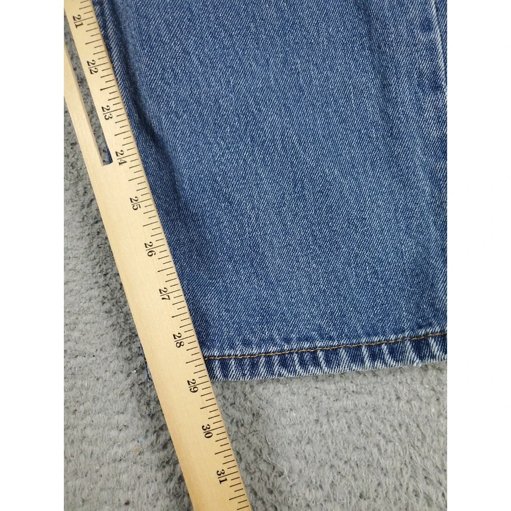 Levis 505 Jeans Mens 36x30 Blue Casual Straight Leg Denim Pants - Picture 5 of 9